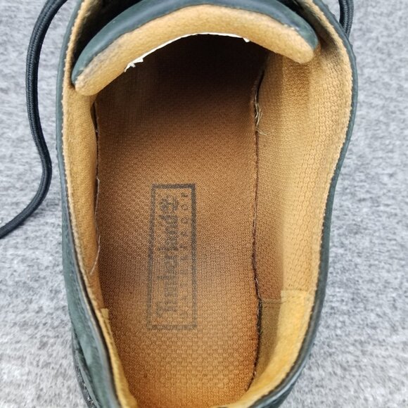 ✅Mens 8.5M VTG Timberland Black Leather Work Oxford Shoes Chunky Sole Y2K - Picture 4 of 10